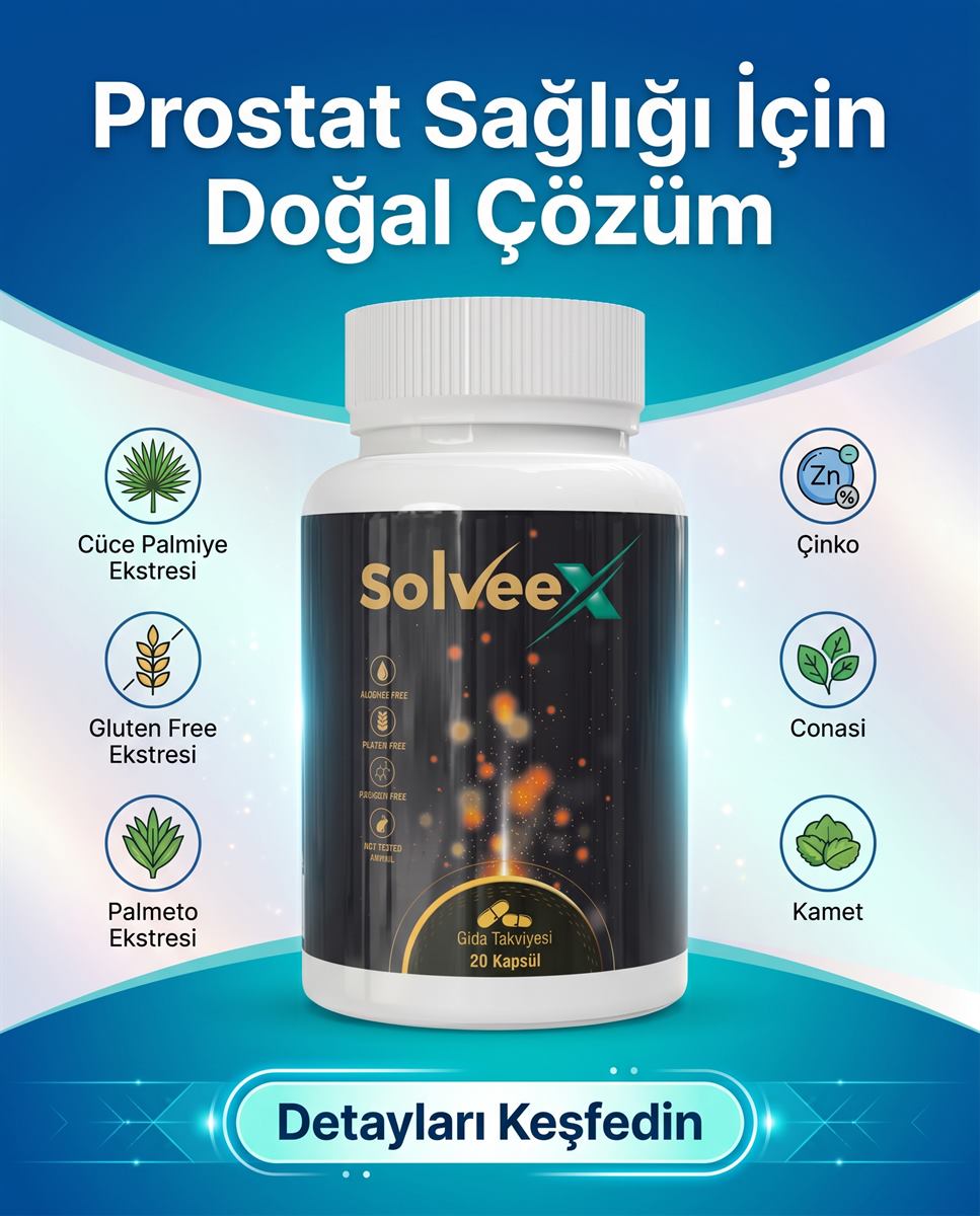 Solveex bitkisel prostat destek kapsülleri